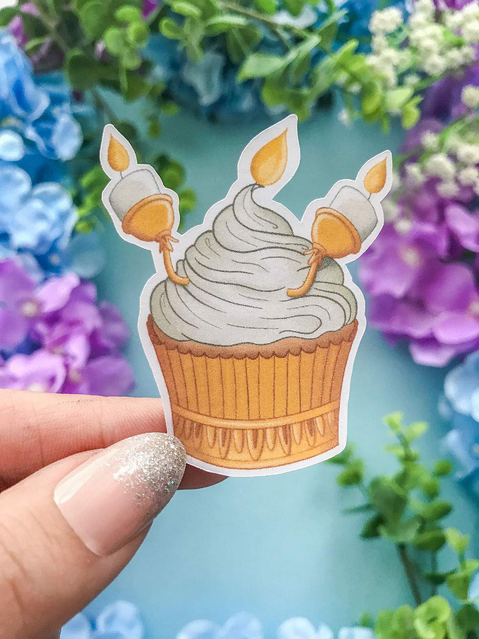Miniature : Lumière Cupcake Sticker | Glossy or Matte Paper