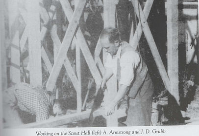 JD Grubb right working on scout hall.JPE
