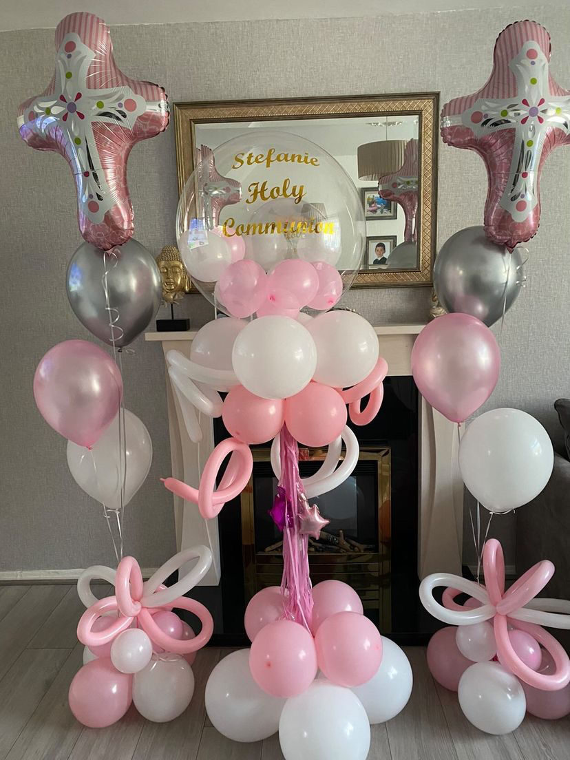 Thumbnail: CLEAR BUBBLE BALLOON COLUMN --BABY PINK