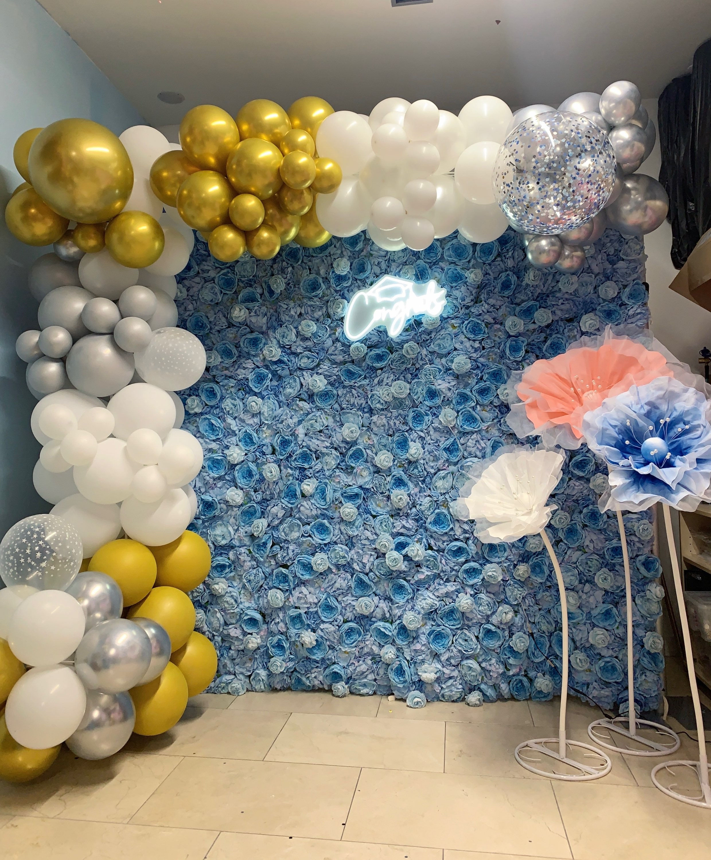 Flower Wall Package - Blue
