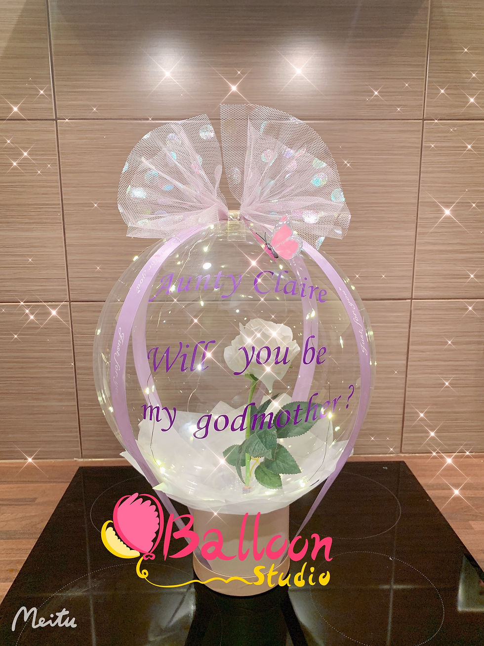 Thumbnail: ROSE BALLOON BOX  PURPLE