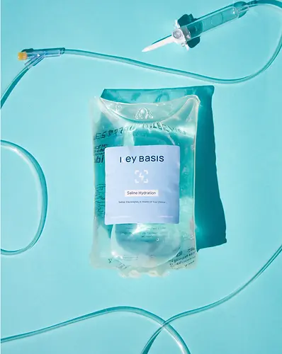 Saline Hydration IV drip bag from Key Basis IV