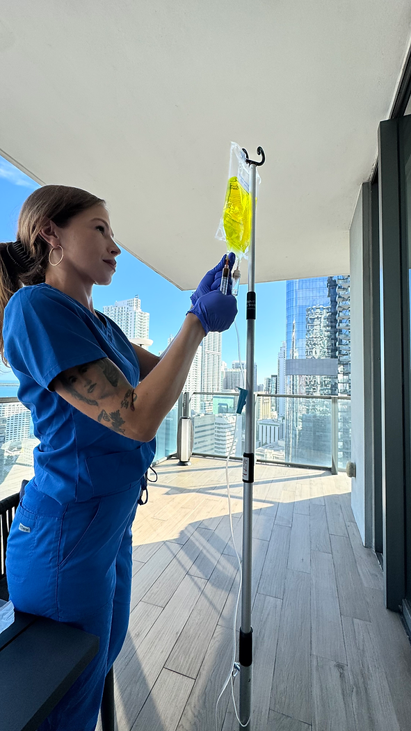 Food Poisoning Fix IV drip bag from Key Basis IV, delivered in Miami
