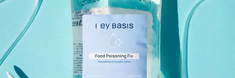 Food Poisoning Fix IV drip bag from Key Basis IV, delivered in Miami