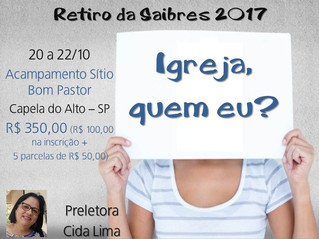 Retiro 2017 - Você já fez a sua inscrição?