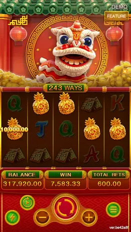 5 golden pineapples from the Chinese New Year slot game