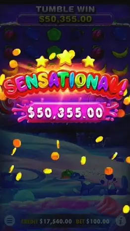 Sensational big win screenshot