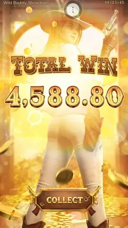Total Win amount and cowgirl background image