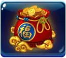 Big red gold bag