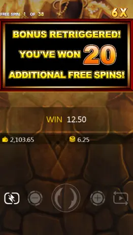 Won Free spin Gameplay screenshot of Open Sesame slot