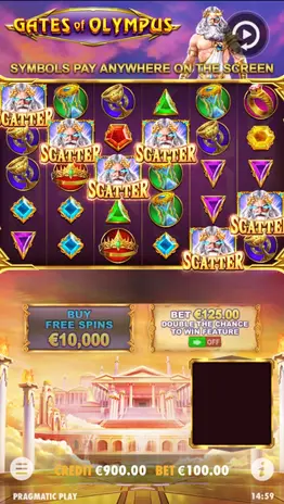 gate of olympus that even 6 scatters screenshot