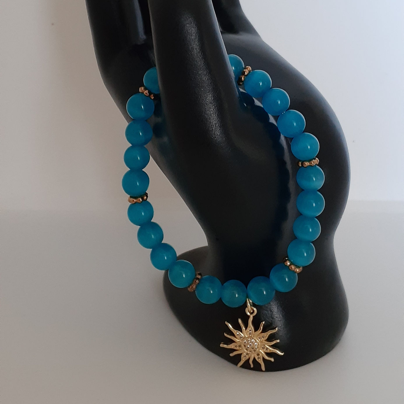 Blue Cat's Eye Sun Bracelet