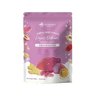 Thumbnail: PURPLE SWEET POTATO KONJAC OATMEAL WITH BLACK GINGER 500G 紫薯黑姜蒟蒻代餐