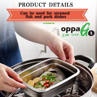 縮圖：OPPAGO 304 STAINLESS STEEL CONTAINER / FOOD STORAGE 白钢保鲜盒