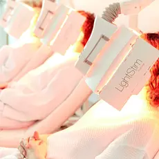LightStim LED and infrared light therapy for collagen production and anti-aging skin rejuvenation