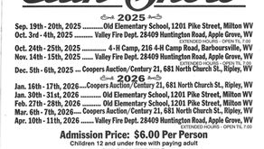 Cabin Fever Gun, Knife and Coin Show at The Misty Rose Rec Center. 