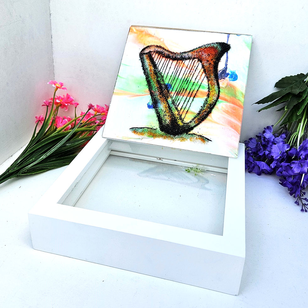 Thumbnail: Harp, Ireland National Symbol In Glass Art.
