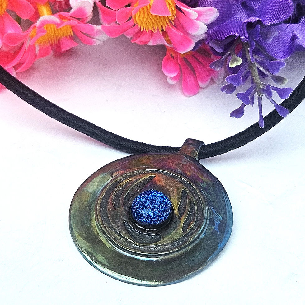 Thumbnail: "Reflections of Wisdom" Bronze Metal Necklace