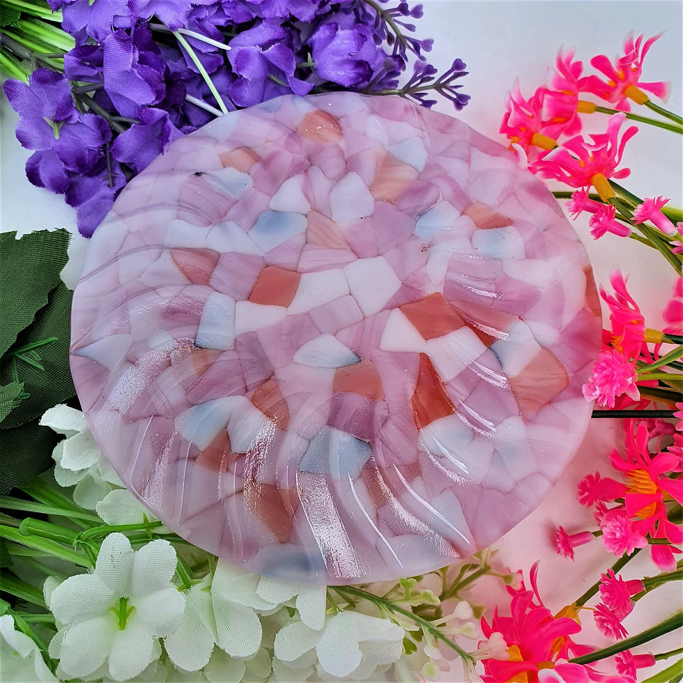 Thumbnail: Kiln Fused Decorative Plate For Home Decoration. Handmade.