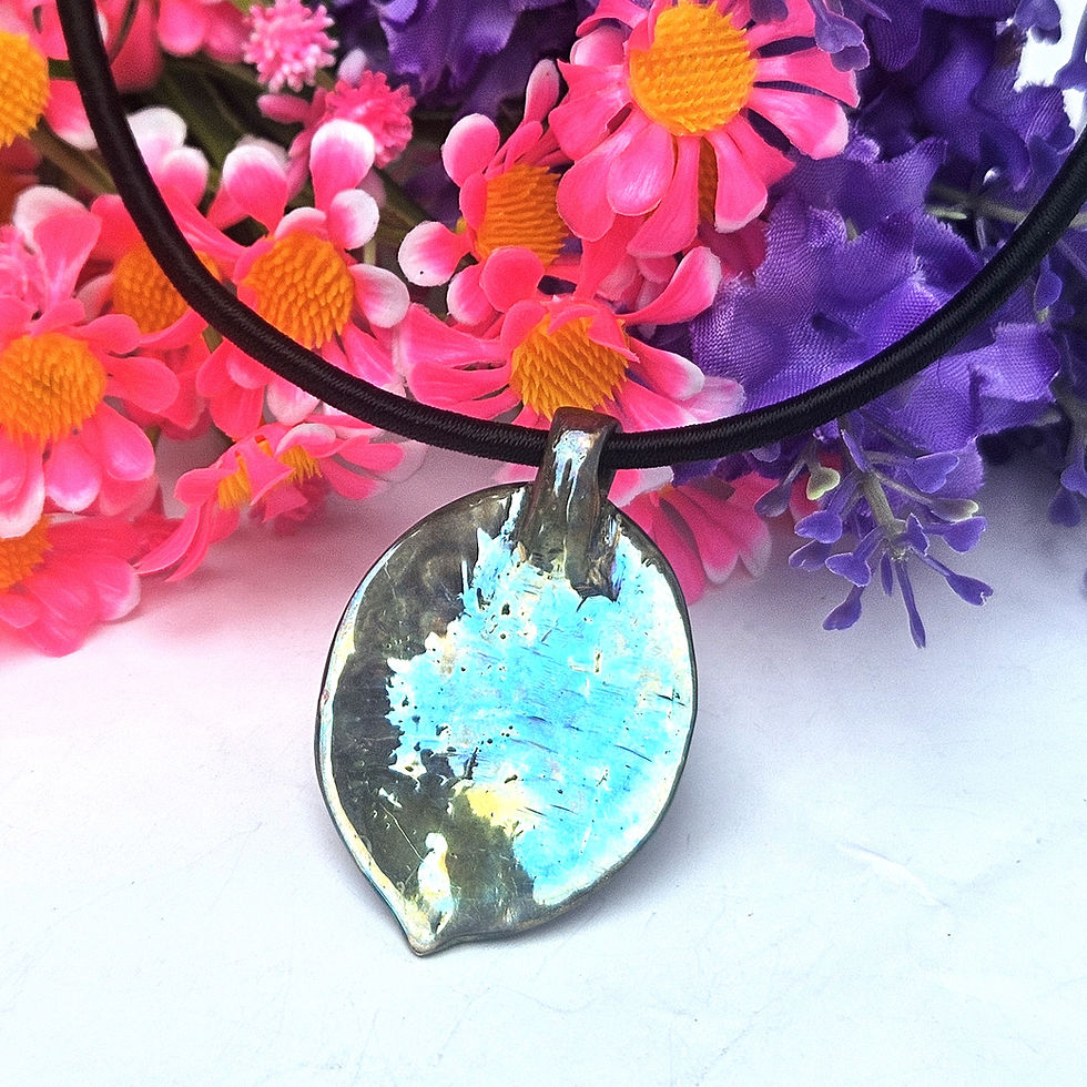 Thumbnail: "Question On Love" Bronze Metal Necklace, Handmade.