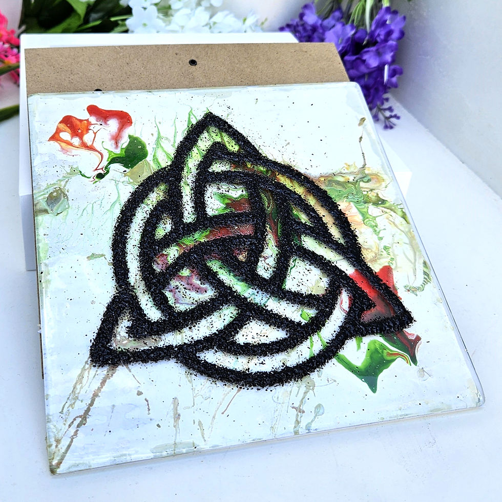 Thumbnail: Triquetra, Celtic Symbol In Glass Art.