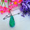 Thumbnail: Emerald Green Dichroic Glass On Stainless Steel Necklace. Fashion Complimentary