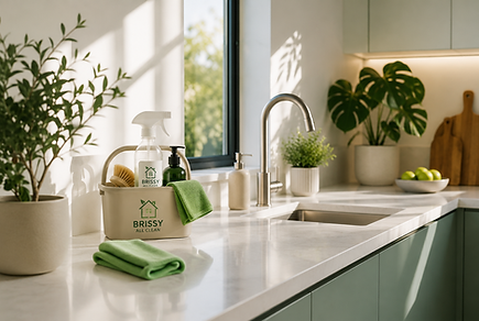 Sparkling modern kitchen after professional cleaning by Brissy All Cleans