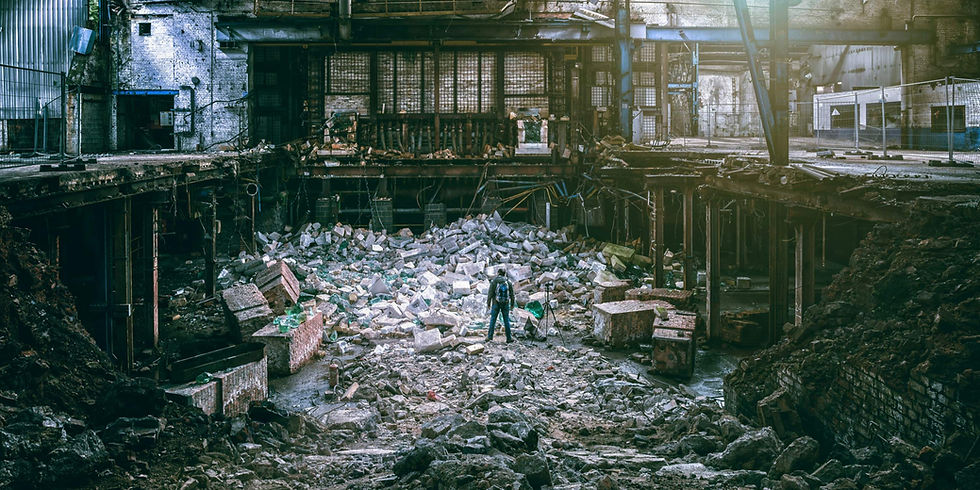 Factory refurbishment showing ongoing industrial renovation works and upgraded interior