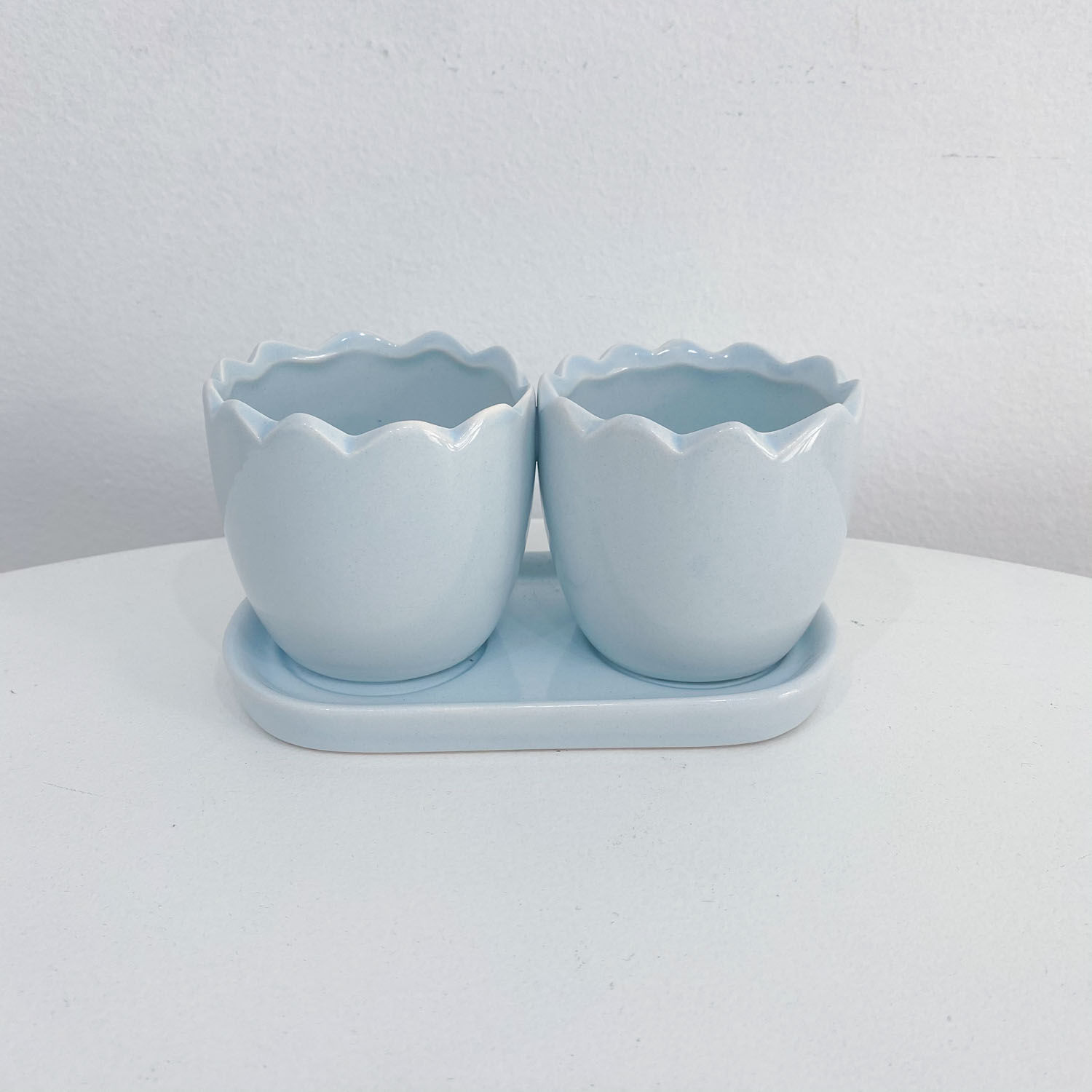 Vaso Duplo Ovo Azul Claro