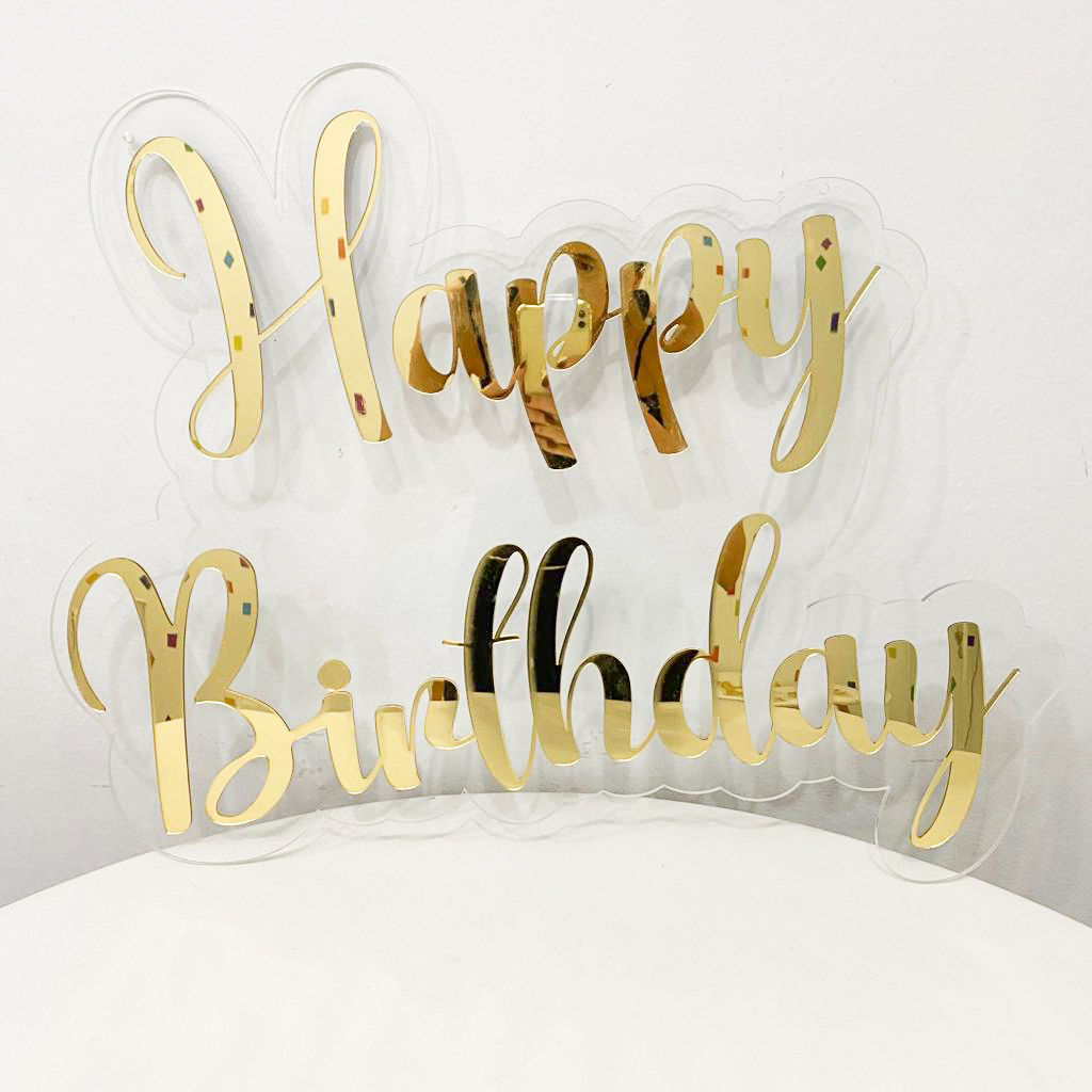 Letreiro Acrílico Happy Birthday