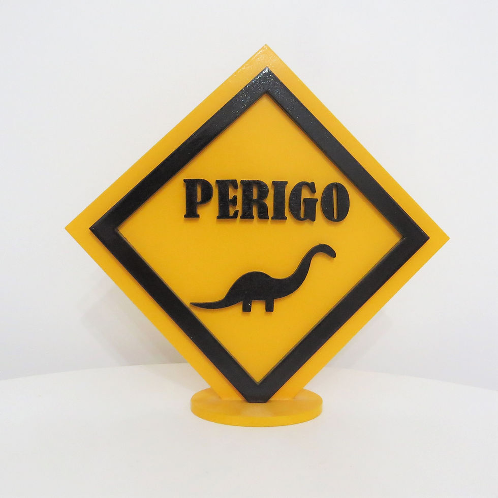 Perigo Placa - Dinossauro