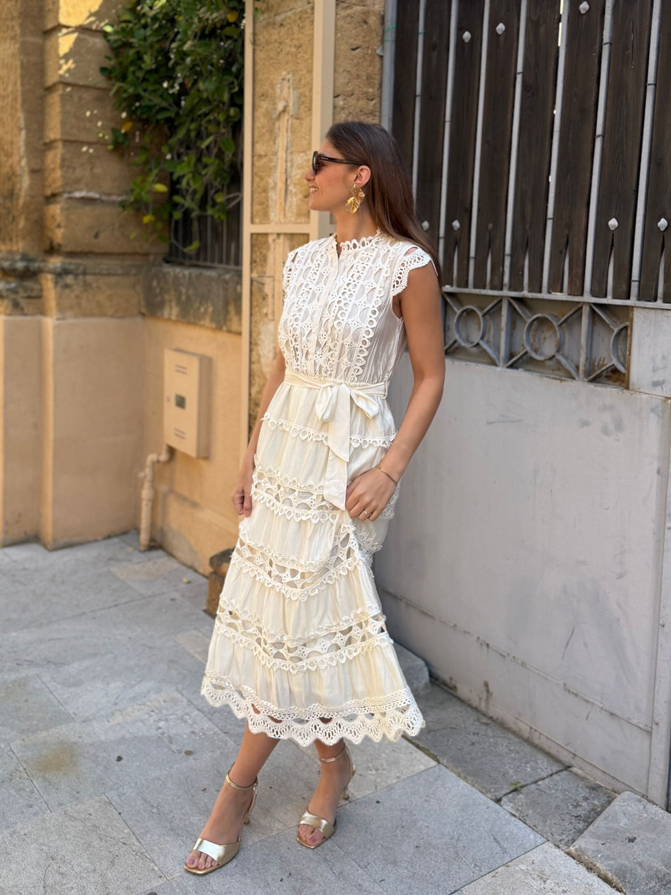 Miniature : Robe Lunella Ivoire