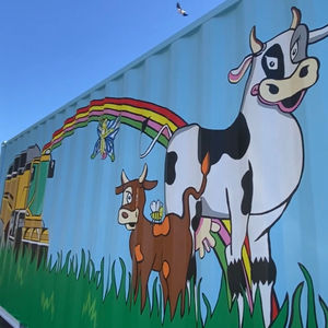 Kindergarten Shipping Container Mural