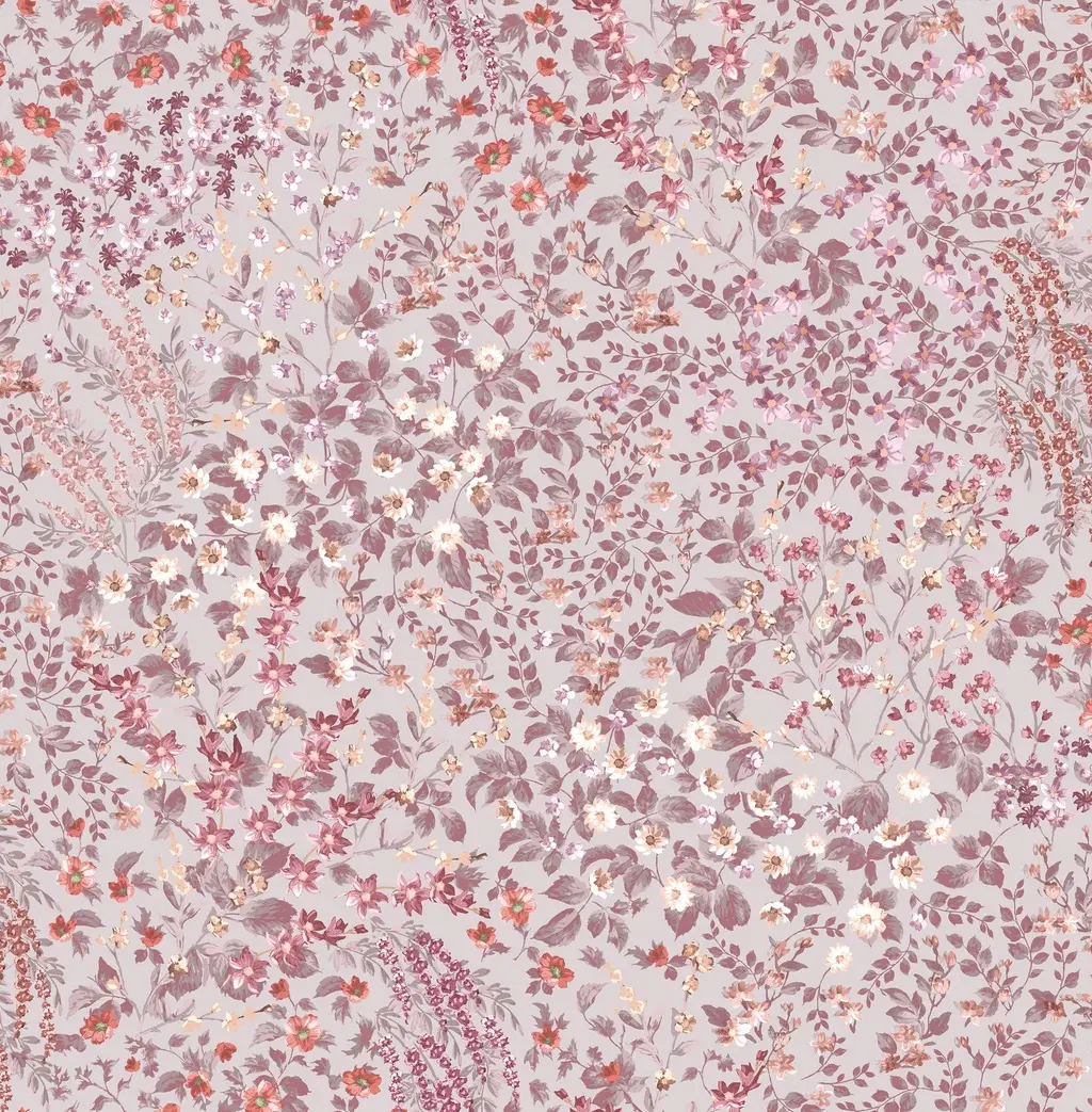 GRAHAM & BROWN PAINTERLY FLORA PINK WALLPAPER