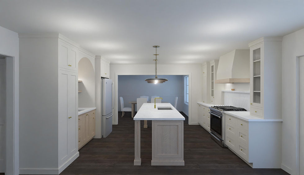 kitchen rendering in 3D