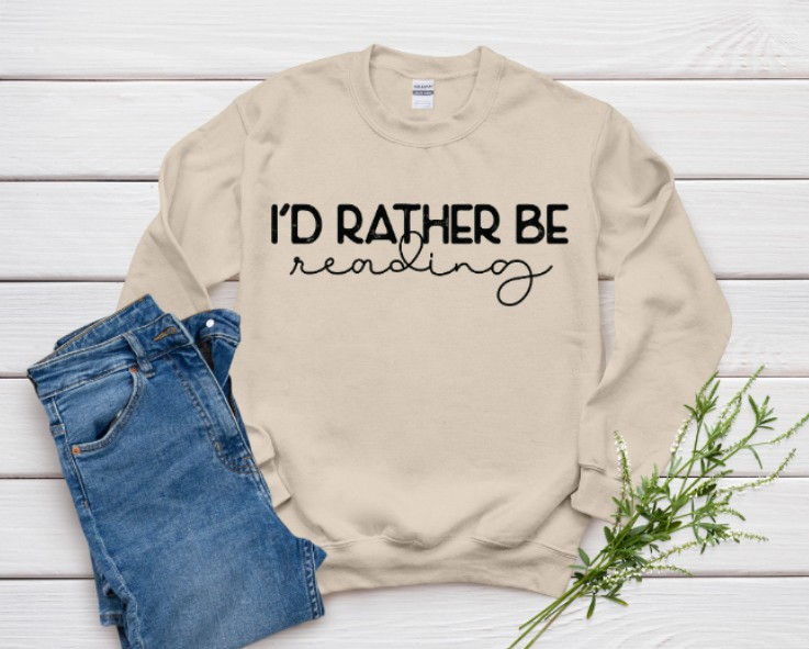 Thumbnail: Id rather be reading Sweatshirt