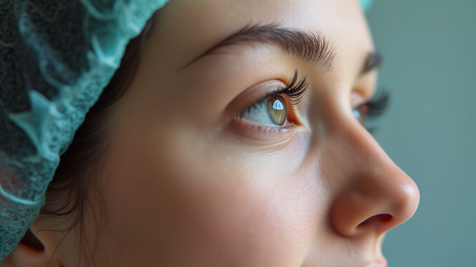 Vista lateral de una nariz después de rinoplastia con resultados naturales