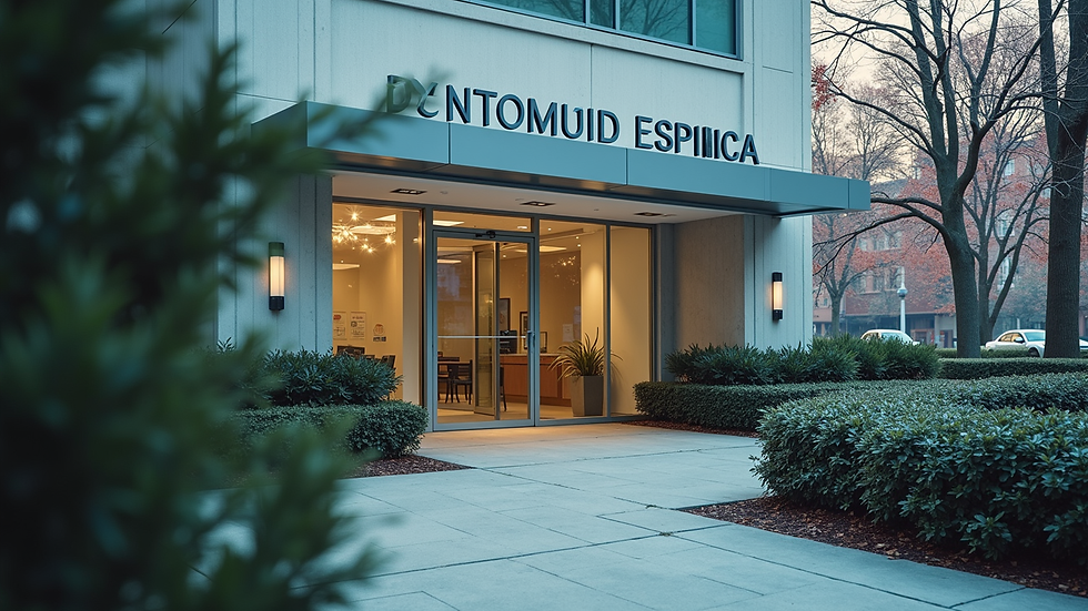 Vista exterior de la clínica del Dr. Ronald Espinoza en Nueva York