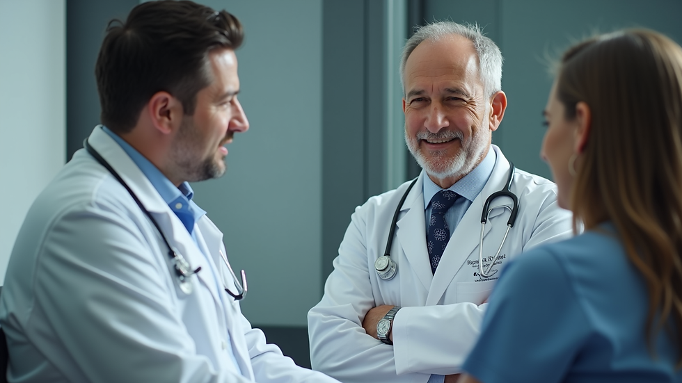 Close-up view of a patient consultation with Dr. Ronald Espinoza in New York
