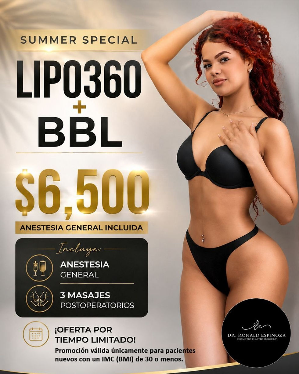 Vista lateral de una mujer usando faja postoperatoria recomendada tras Mommy Makeover