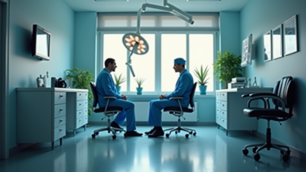 Eye-level view of a modern surgical consultation room in New York