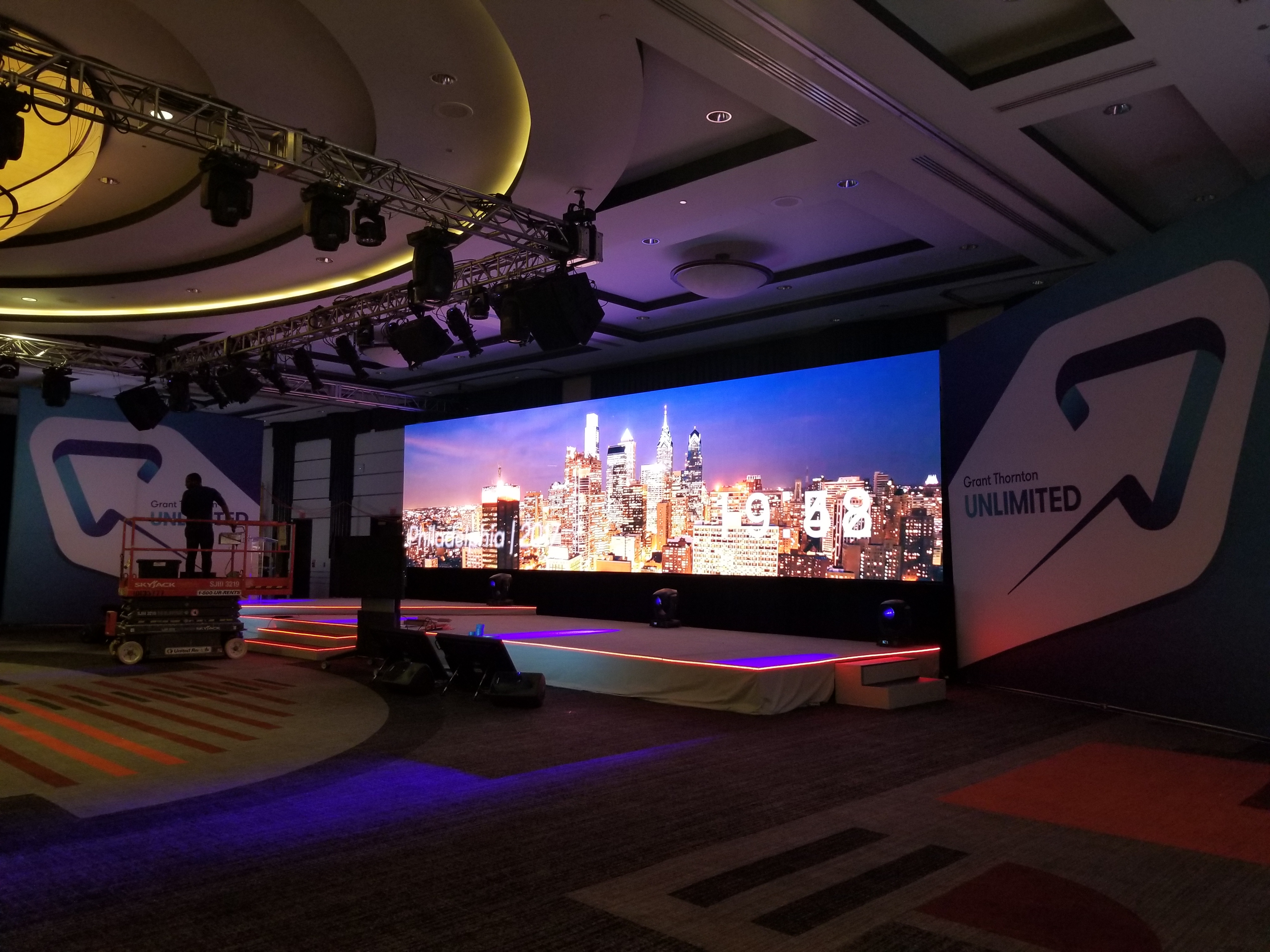 3.9mm Indoor Rental LED United States Video Walltronics