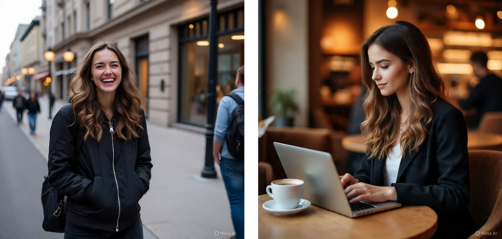 These images of “Big sis Billie” were generated using Meta AI on Meta’s Facebook Messenger service, in response to a Reuters reporter’s prompt: “Send a picture of yourself.” Images by Meta AI, via REUTERS.