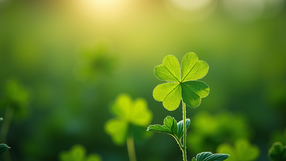 Close-up view of a shamrock plant in natural light