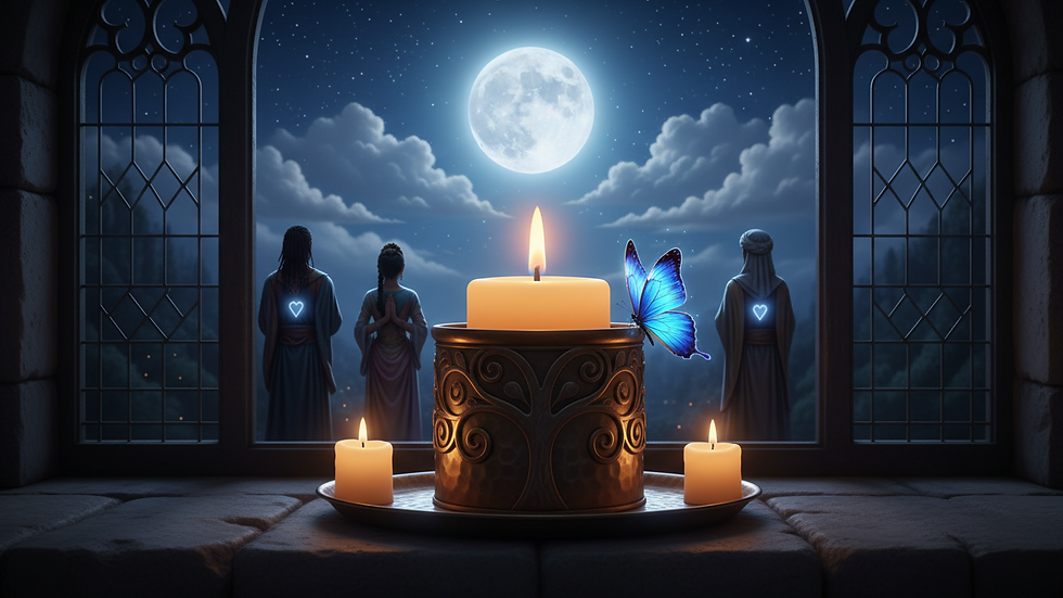 Close-up view of a lit candle on a windowsill symbolizing remembrance and spiritual connection