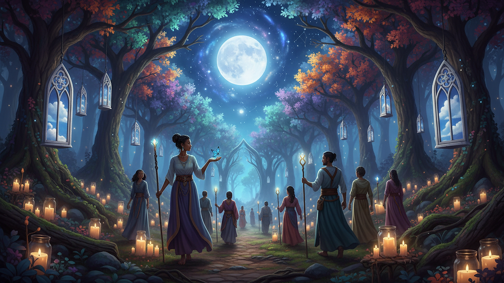 Eye-level view of a quiet forest path symbolizing a spiritual journey