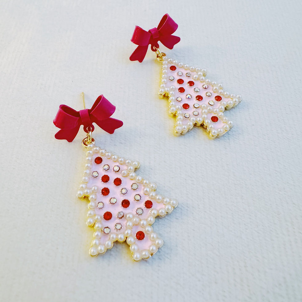 Thumbnail: Merry and Bright Bow Tree Earrings