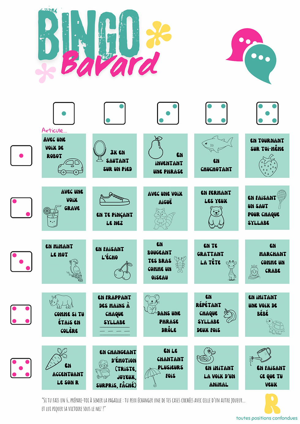 Miniature : Bingo Bavard - R
