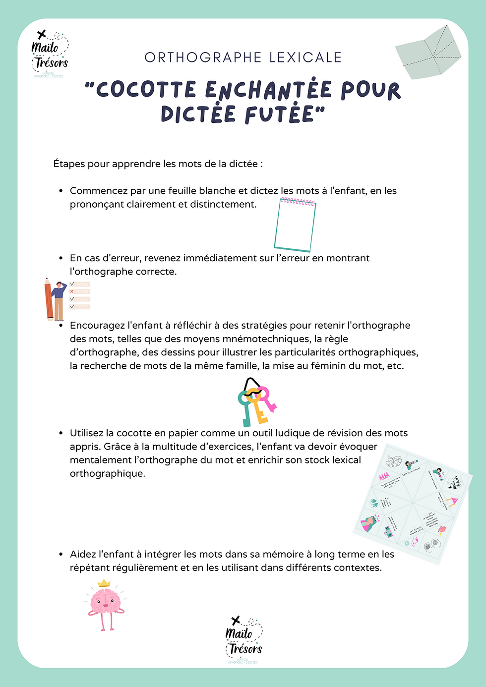 Miniature : La cocotte enchantée pour dictée futée