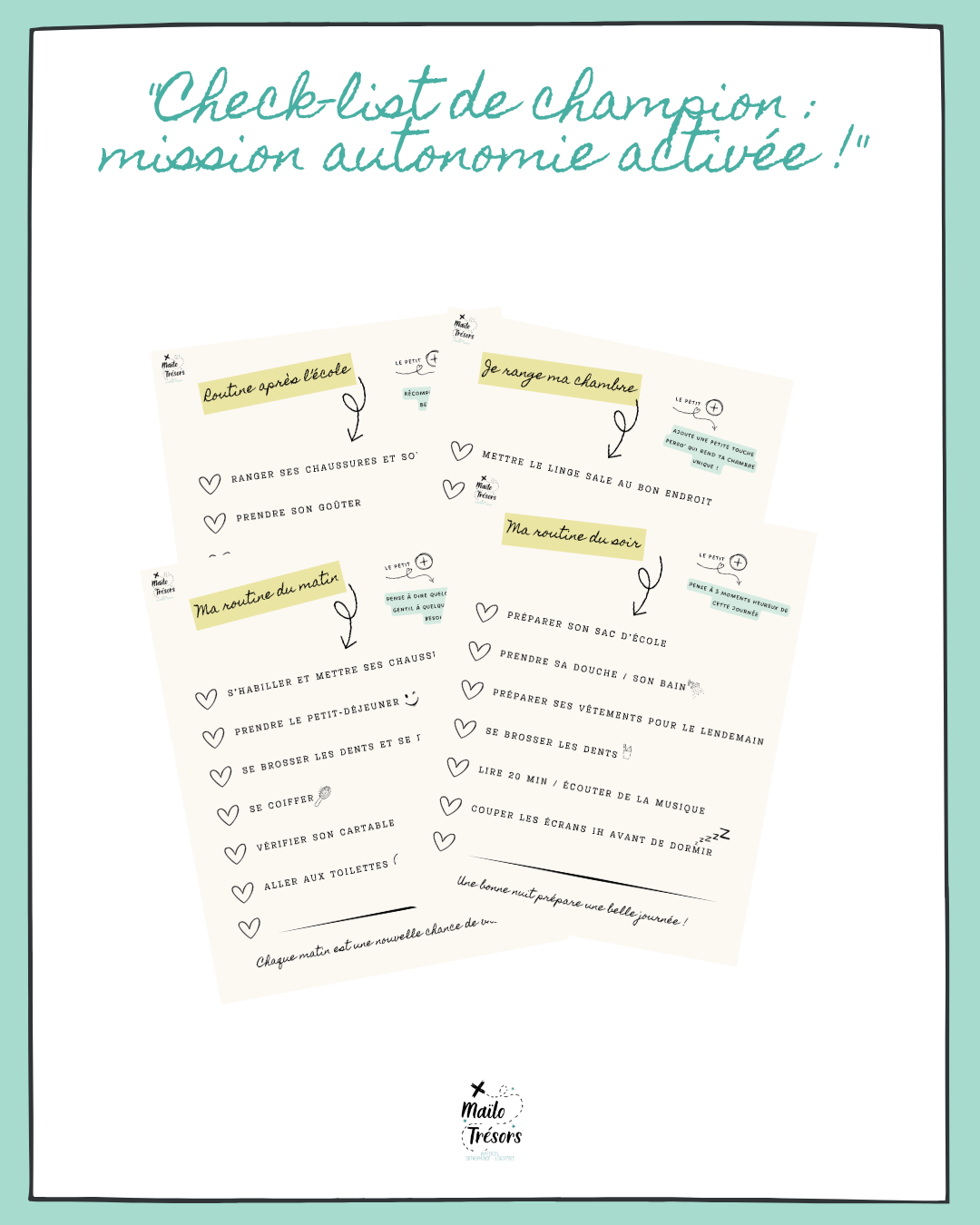 Check-list de champion : mission autonomie activée